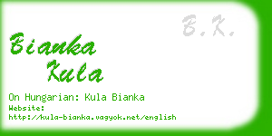 bianka kula business card